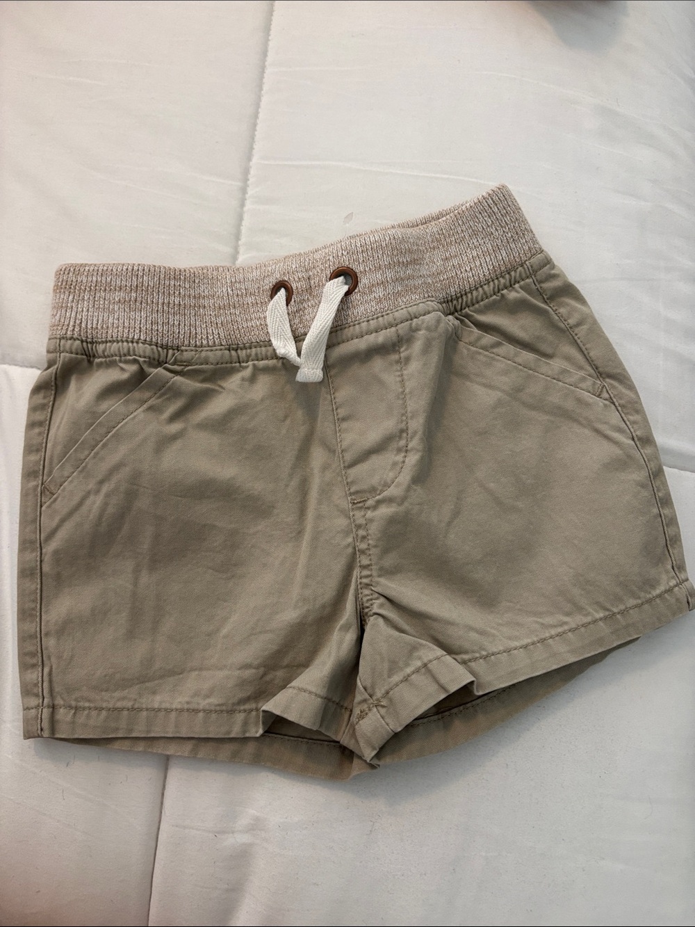 Cat & Jack Tan Knit-Waist Drawstring Shorts